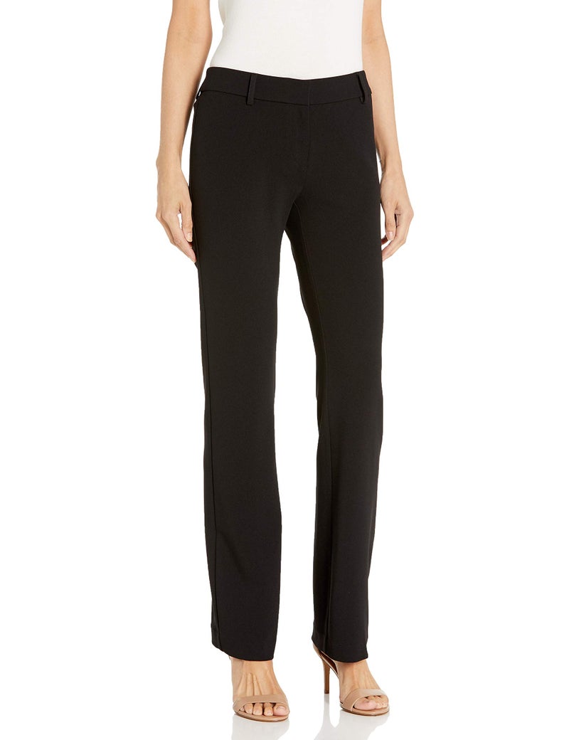Rafaella Women's Soft Stretch Crepe Modern Fit Pant, black, 14 - Image 1
